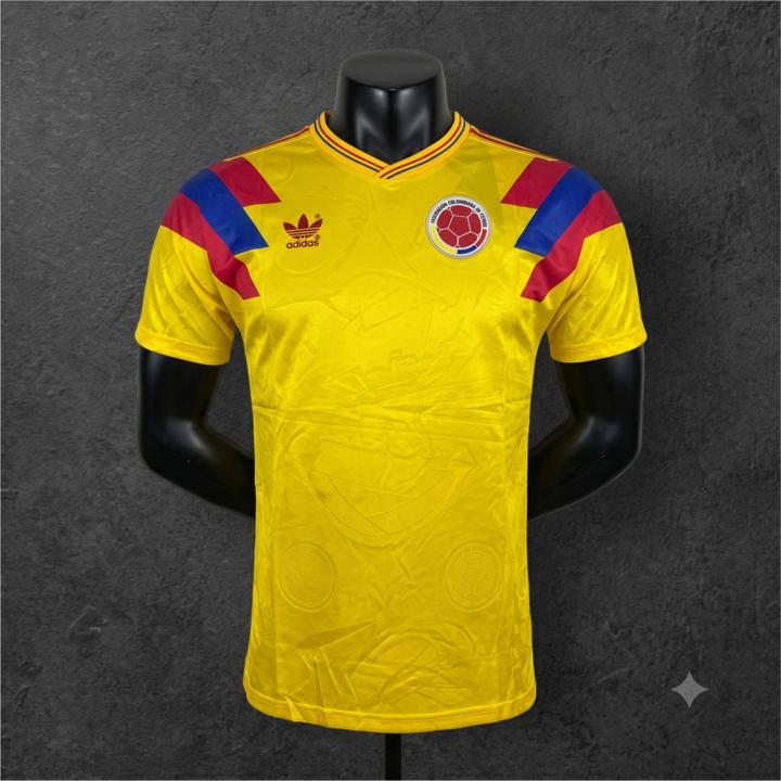 Camiseta Retro Selección Colombia 1990 — Italia 90 Bordada